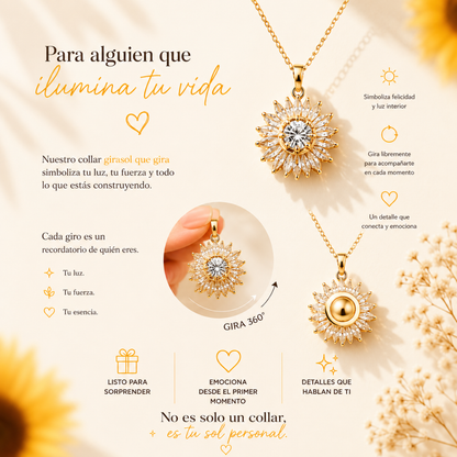 Every Bloom – Collar de Girasol Giratorio
