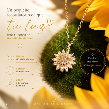 Every Bloom – Collar de Girasol Giratorio