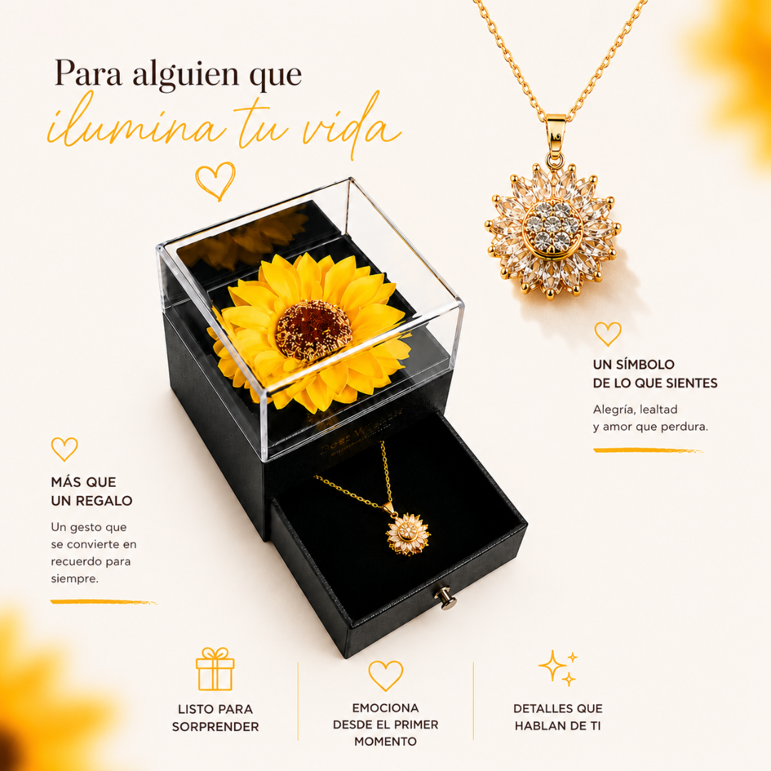Every Bloom – Collar de Girasol Giratorio